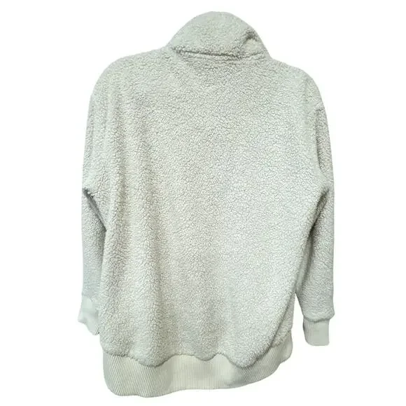 Athleta Talus Sherpa Half Zip Pullover Ivory Cream Small - Picture 8 of 8